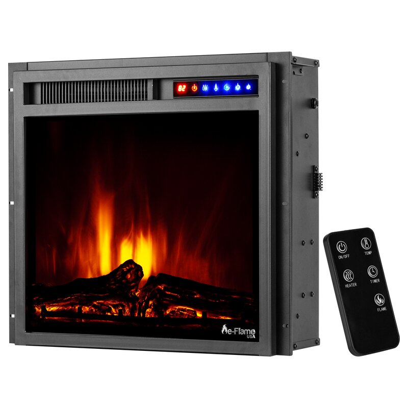 Ebern Designs Montana 19" x 18" Electric Fireplace Insert & Reviews